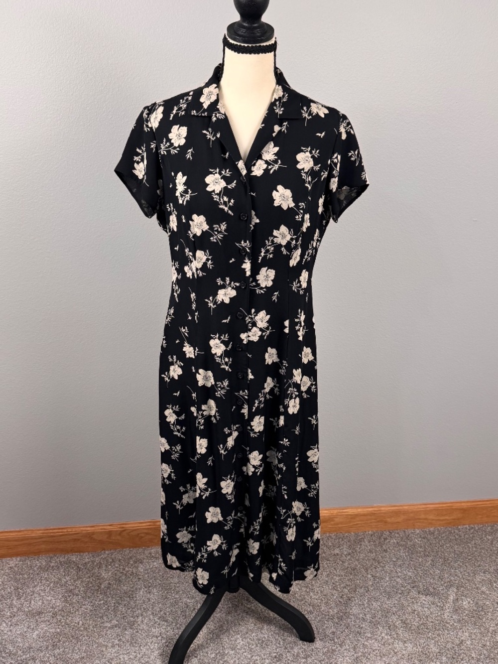 Lauren Ralph Lauren 100% Silk Floral Dress Size 8